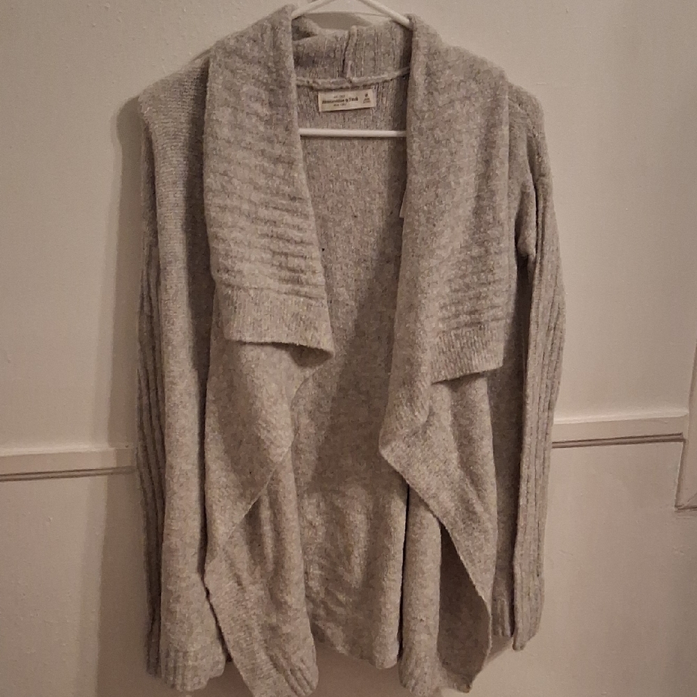 Abercrombie & Fitch Gray Cardigan Sweater
